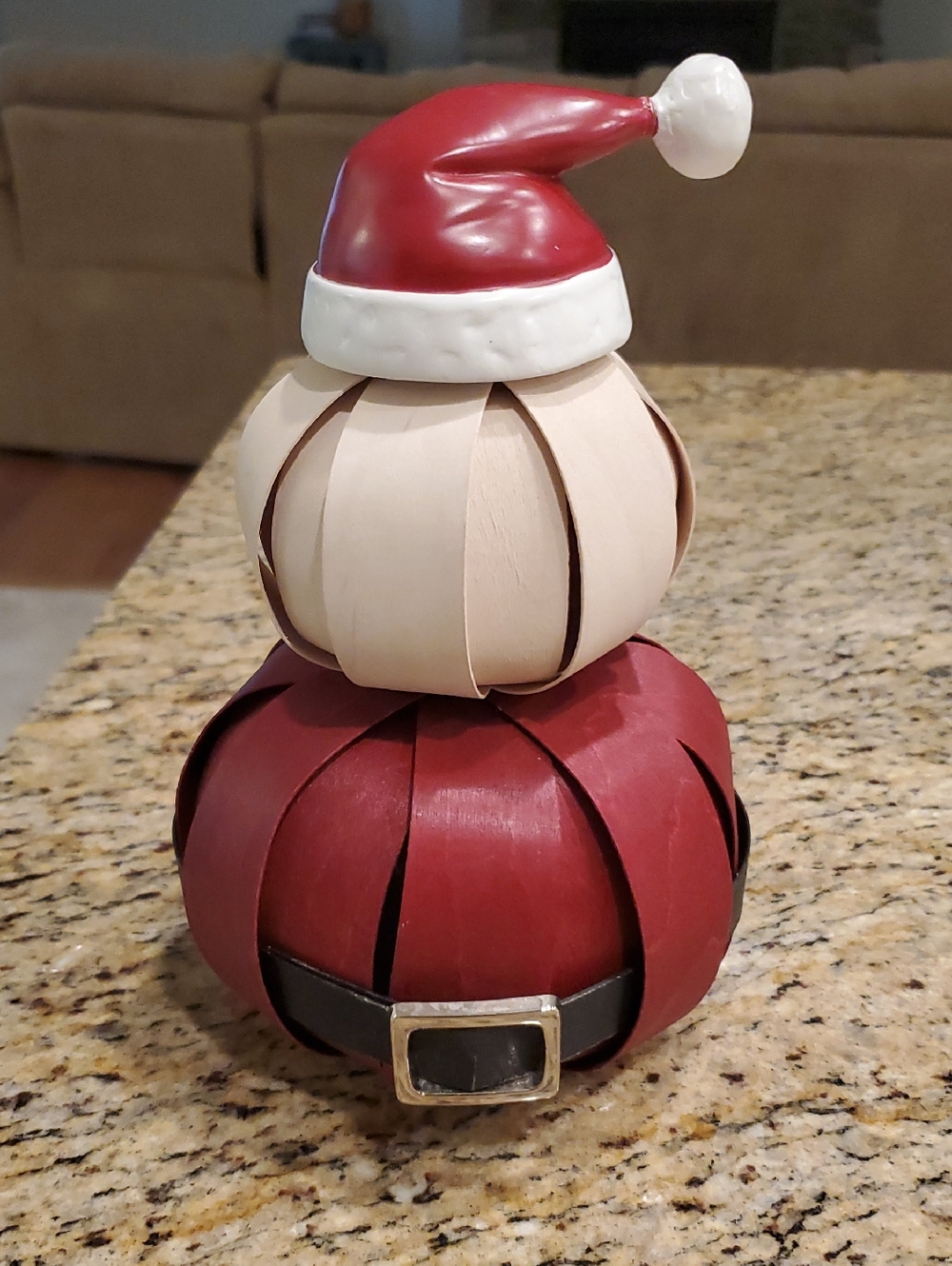 Longaberger Santa Belly Stacked Splint Small Santa